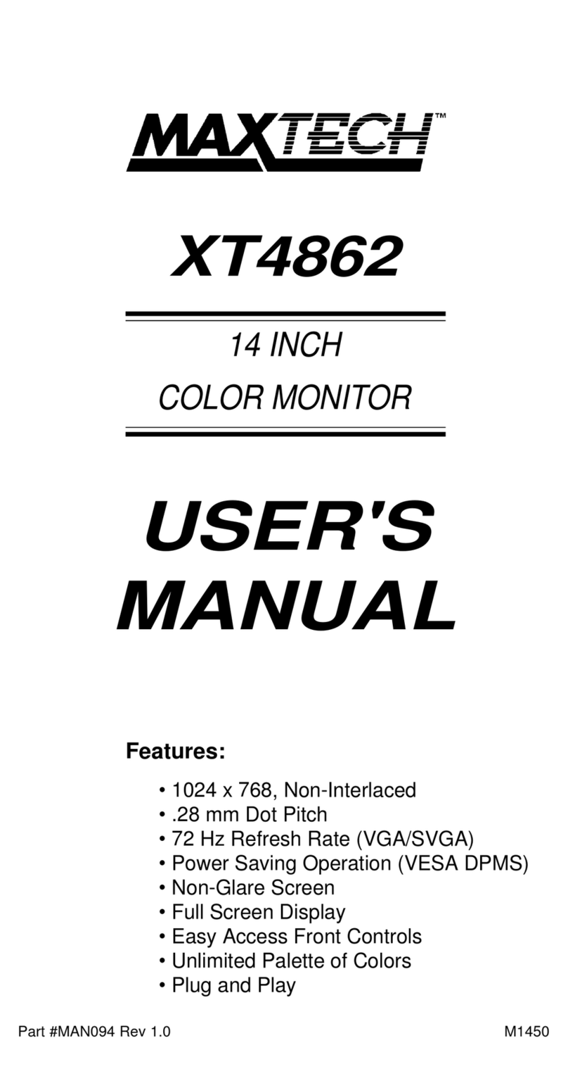 MaxTech XT4862 User manual