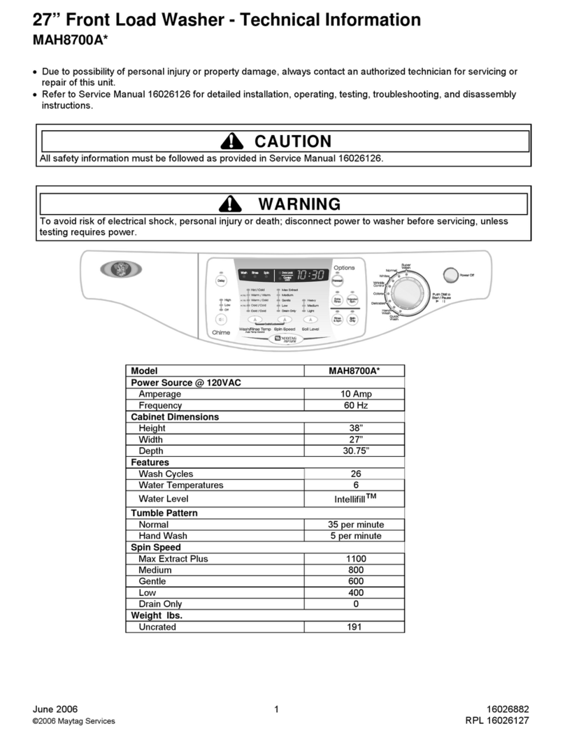 Maytag MAH8700A Manual
