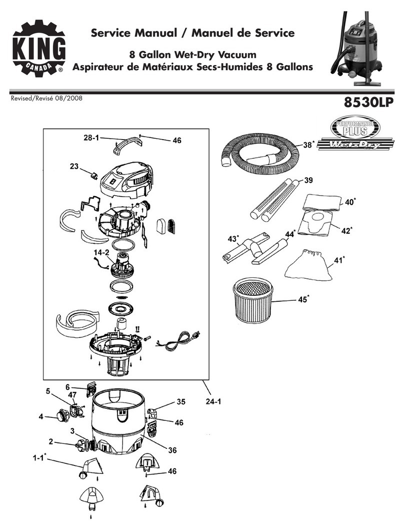 King Canada 8530LP Troubleshooting guide