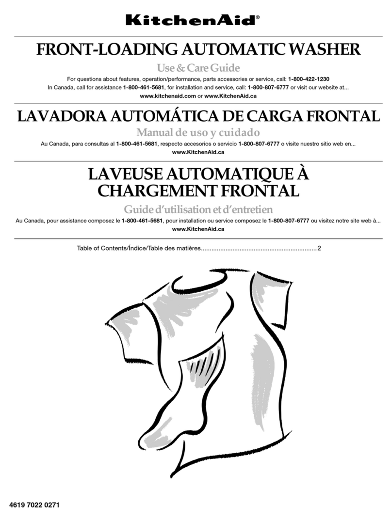 KitchenAid FRONT-LOADING AUTOMATIC WASHER User manual