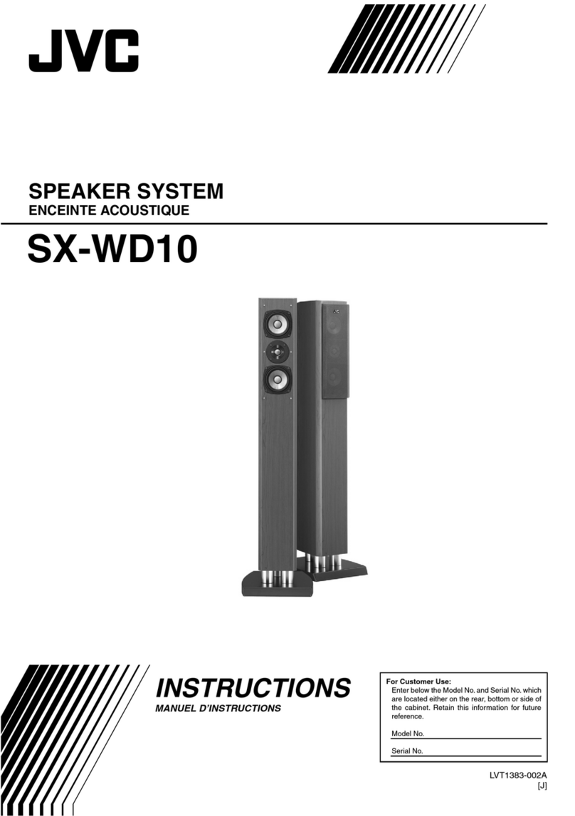 JVC SX-WD10 - Left / Right CH Speakers User manual