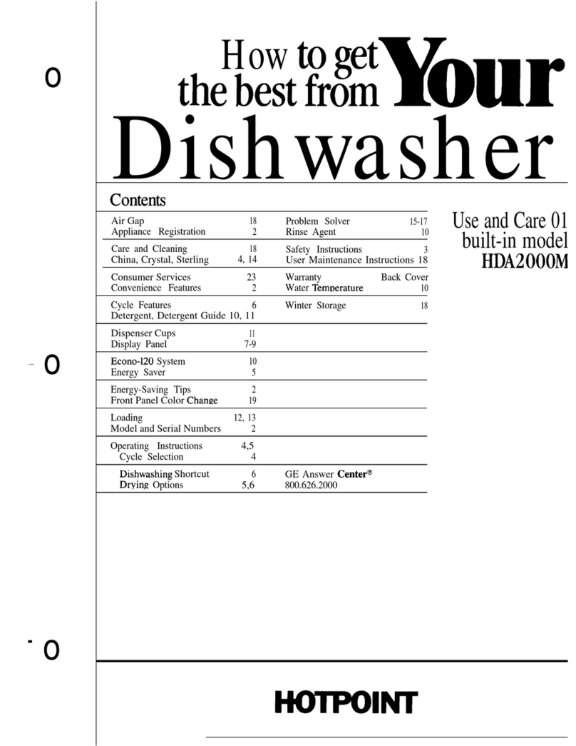 Hotpoint HDA2000M Installation instructions