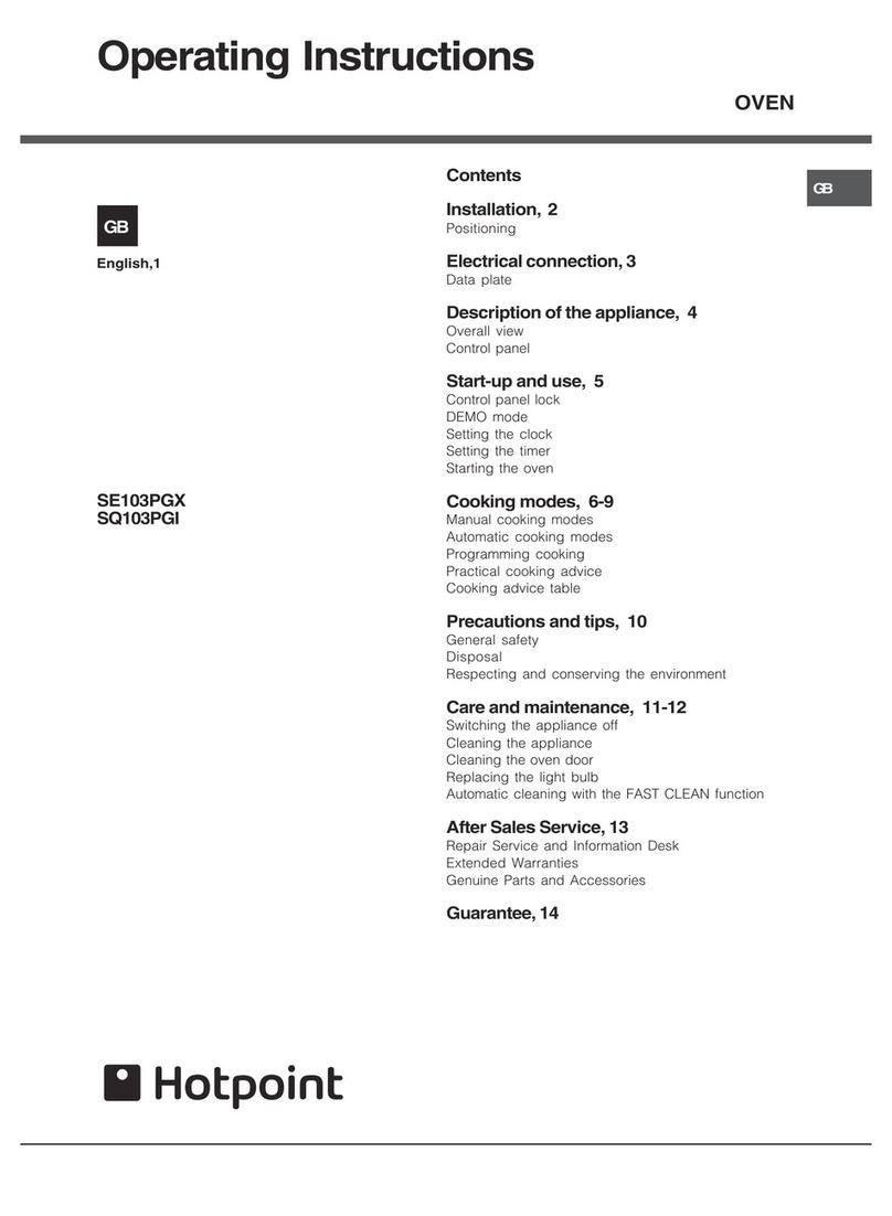 Hotpoint SE103PGX User manual
