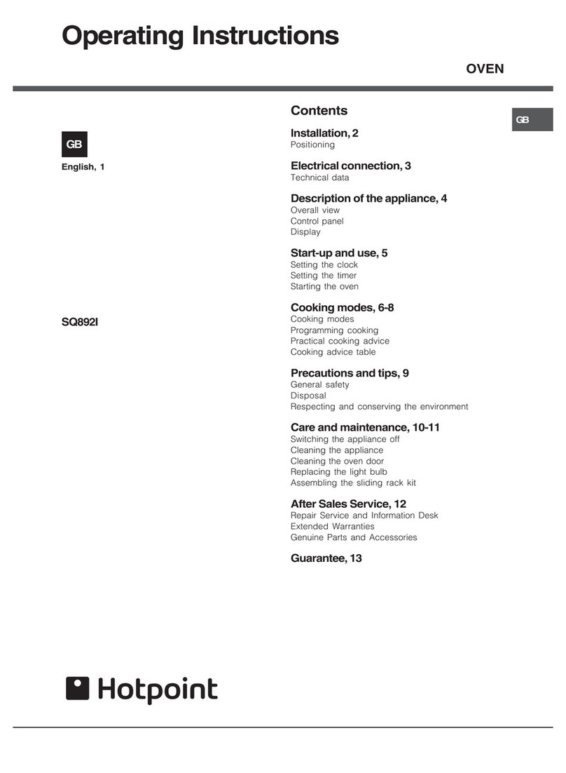 Hotpoint SQ892I User manual