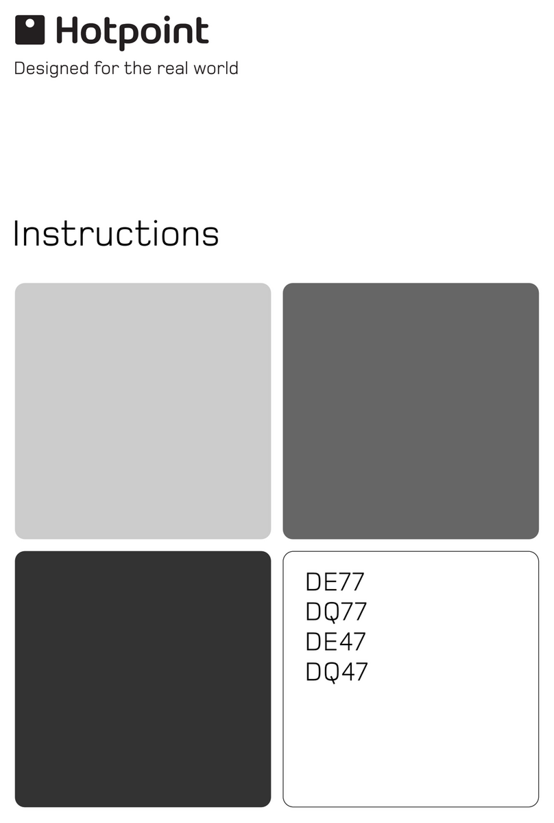 Hotpoint DE47 User manual