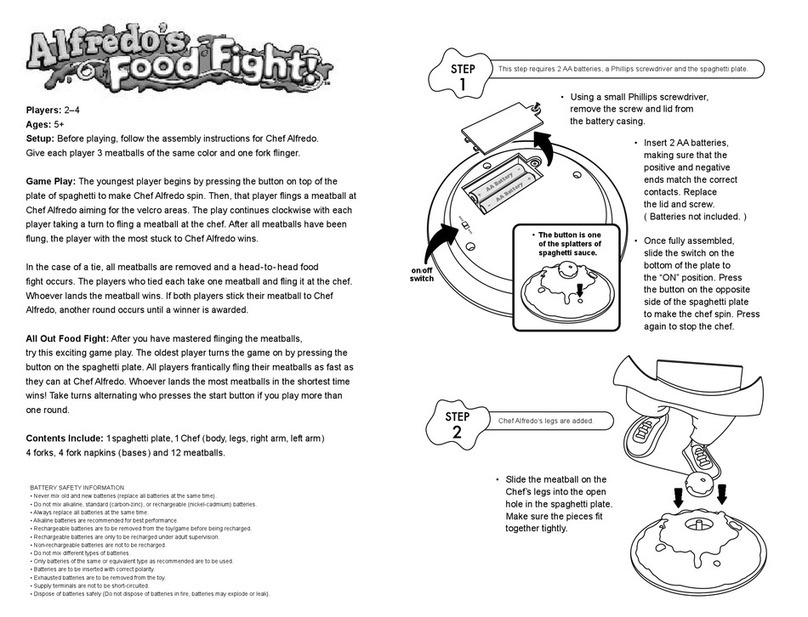 Fundex Games Alfredo's Food Fight User manual