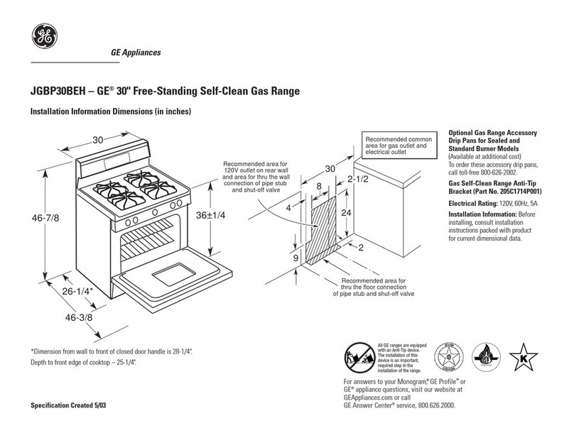 GE JGBP30WEHWW User manual