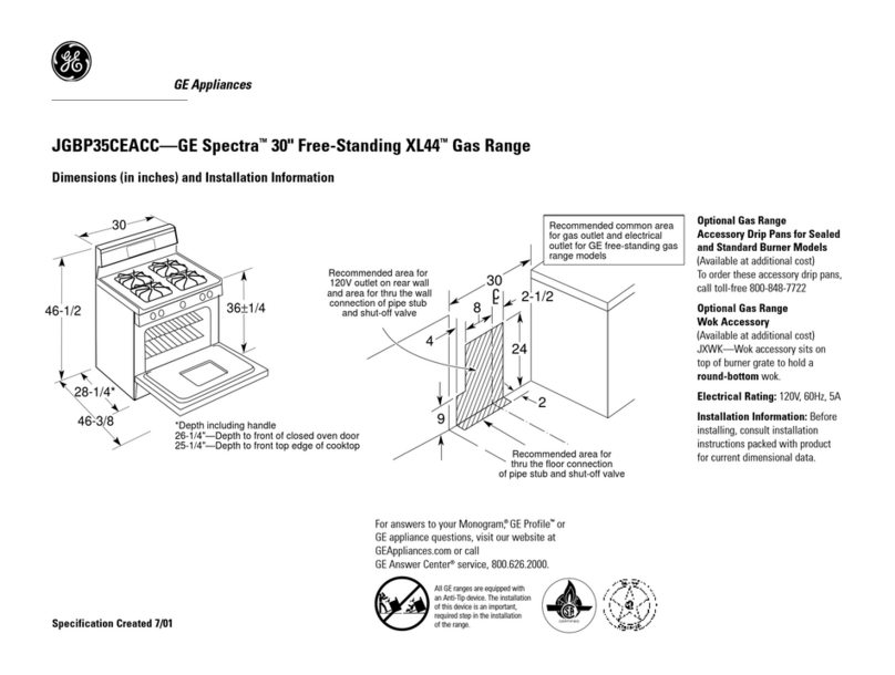 GE JGBP35CEACC User manual