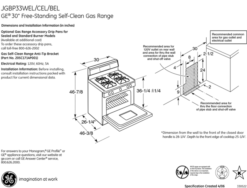 GE JGBP33BEL User manual