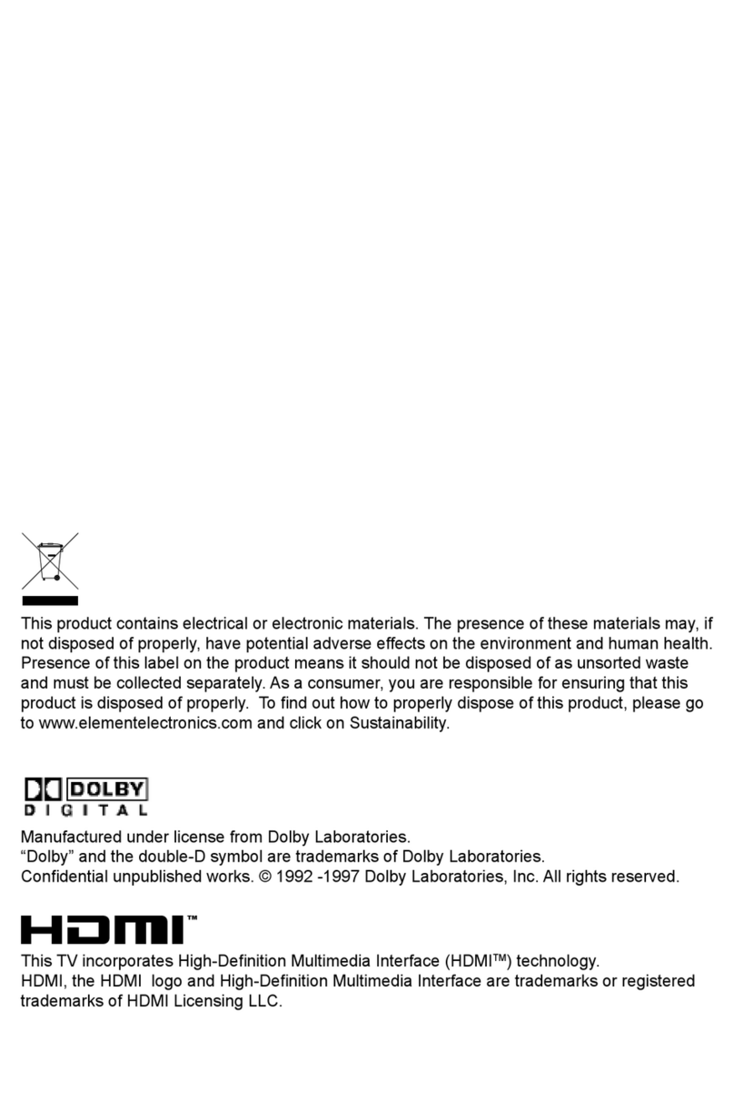 Element Flat Panel Television User manual