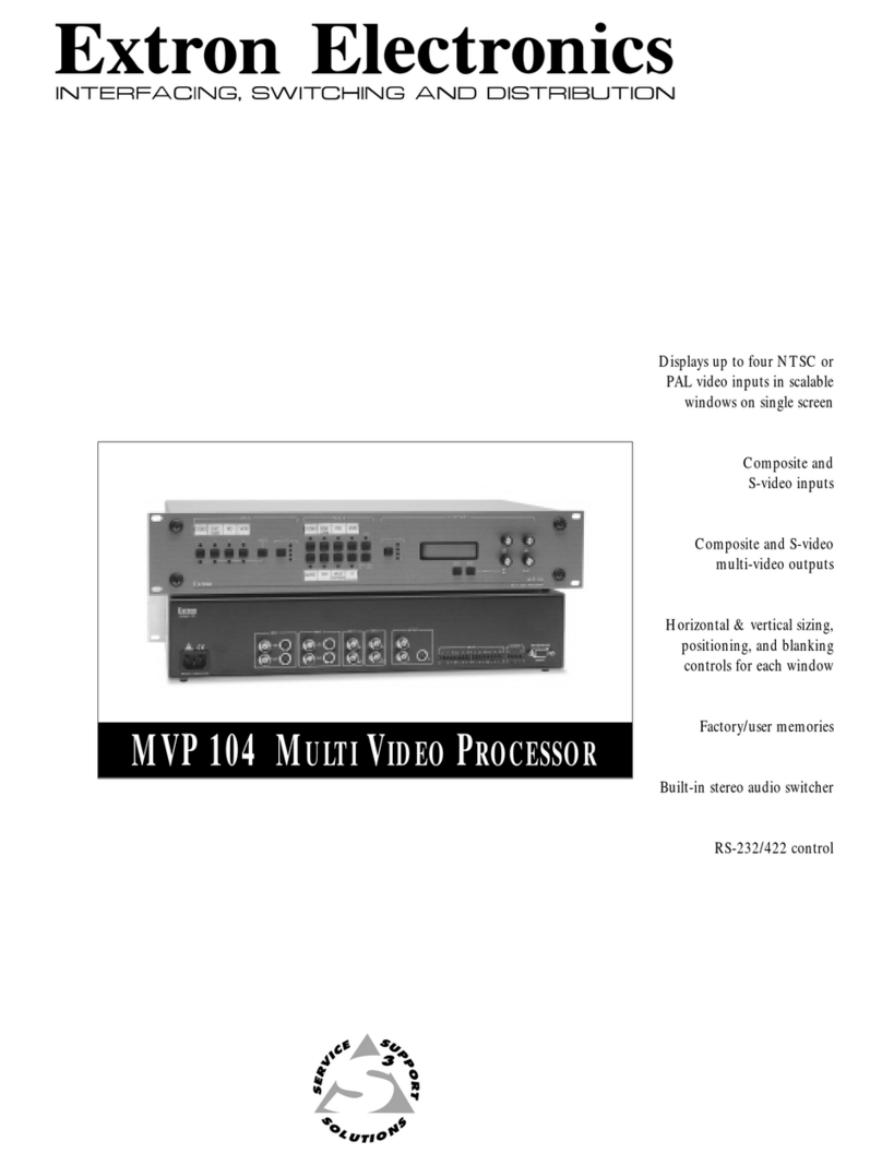 Extron electronics Multi Video Processor MVP 104 User manual