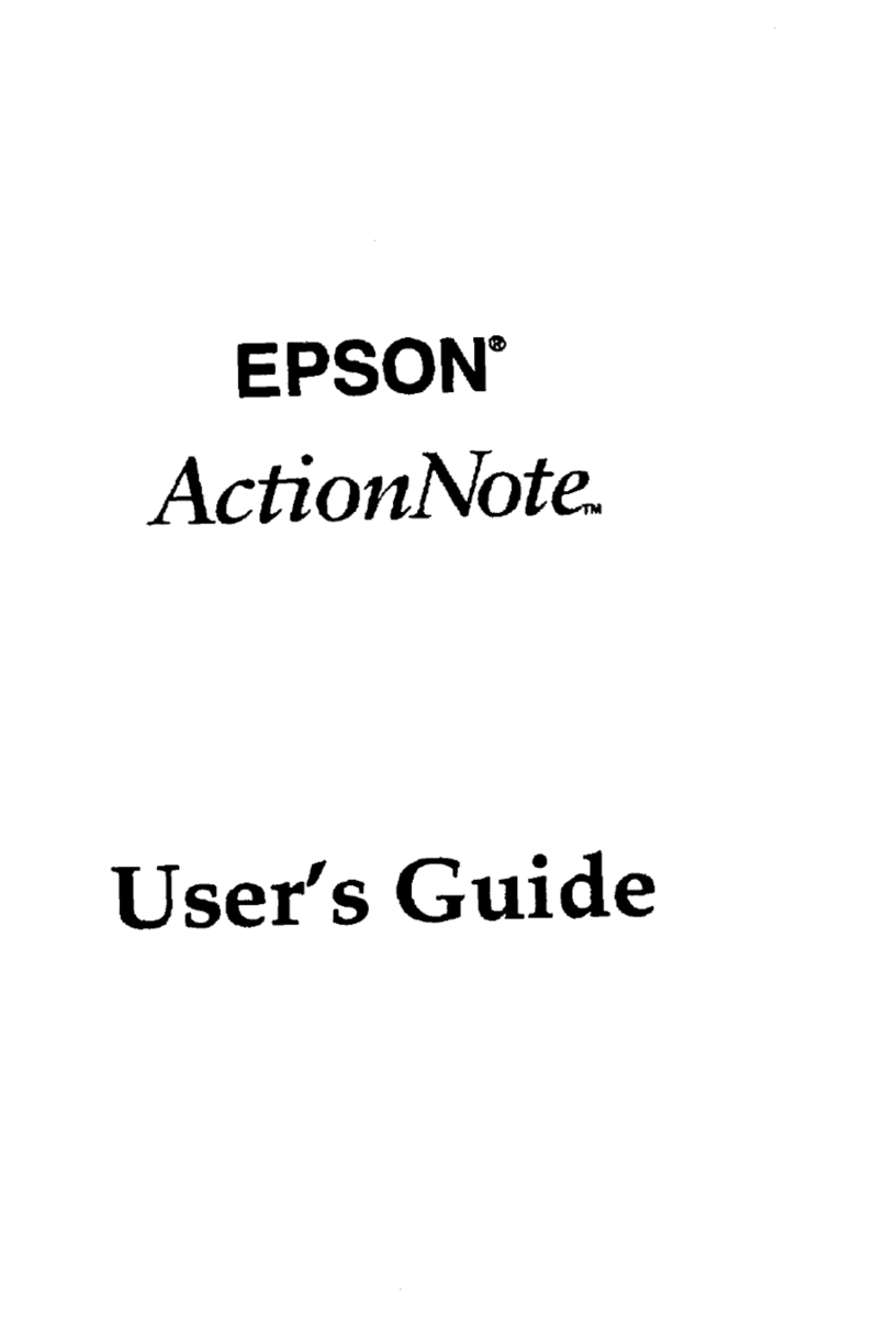 Epson ActionNote User manual