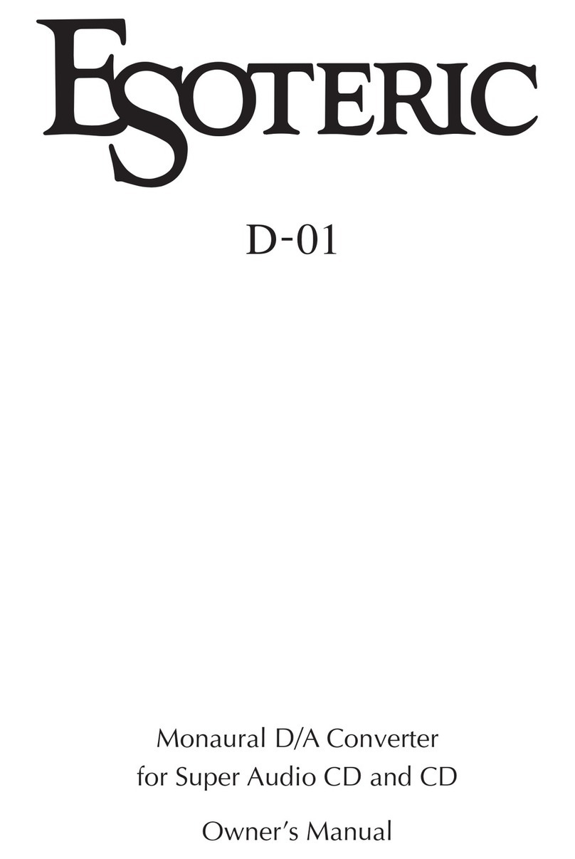 Teac Esoteric D-01 User manual