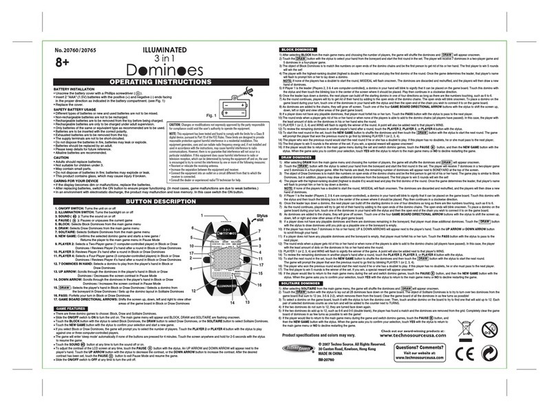 Techno Source 20765 User manual
