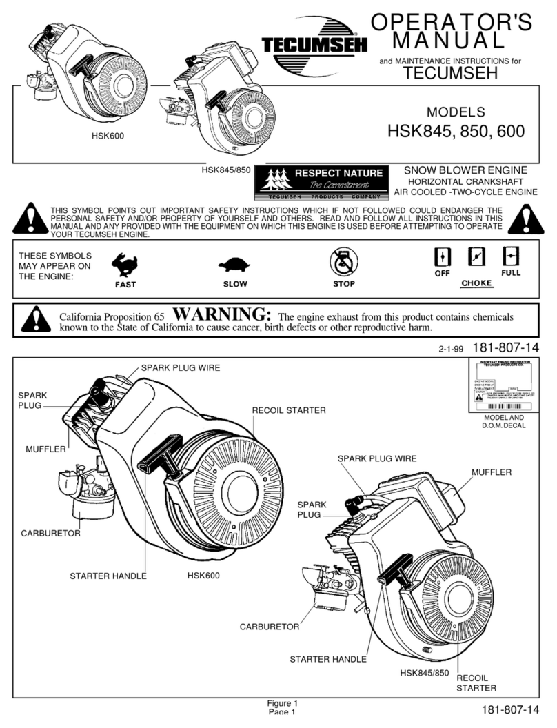 Tecumseh HSK600 User manual