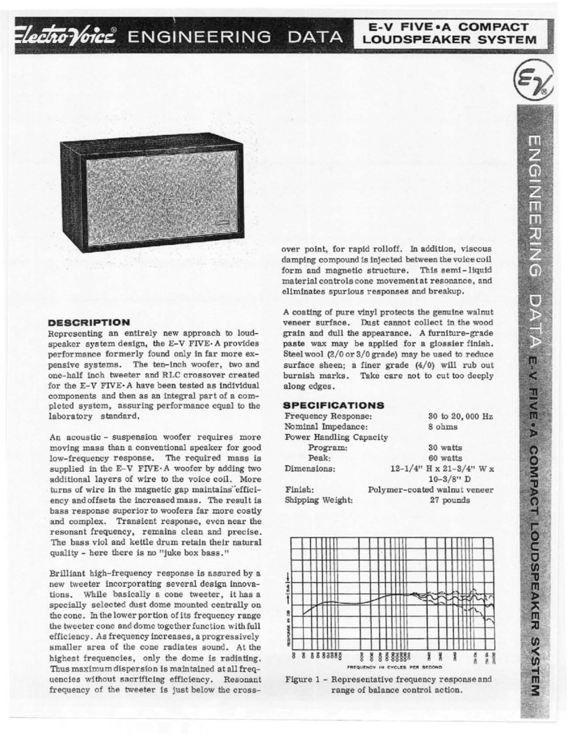 Electro-Voice E-V Five-A Dimension Guide