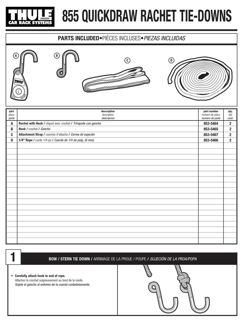 Thule 855 Quickdraw User manual Thule 855 Quickdraw User manual