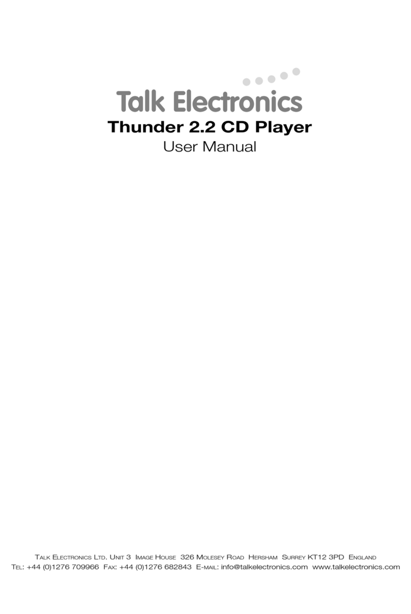 Talk electronics Thunder 2.2 User manual Talk electronics Thunder 2.2 User manual
