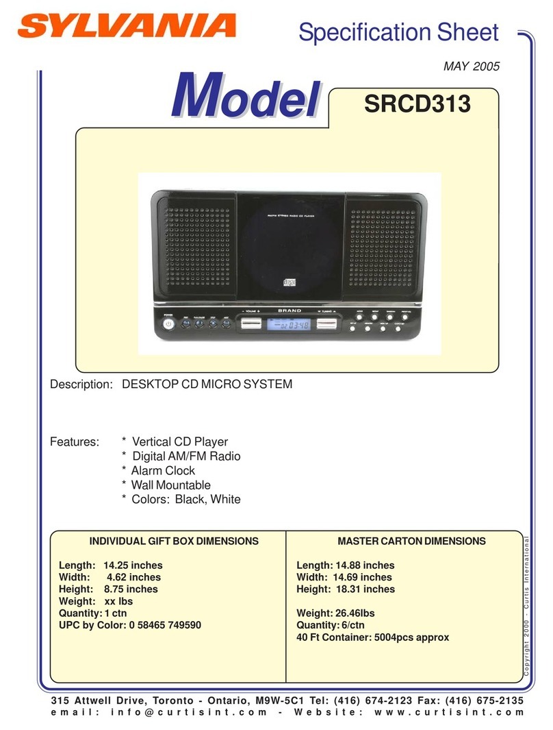 Sylvania SRCD313 User manual Sylvania SRCD313 User manual
