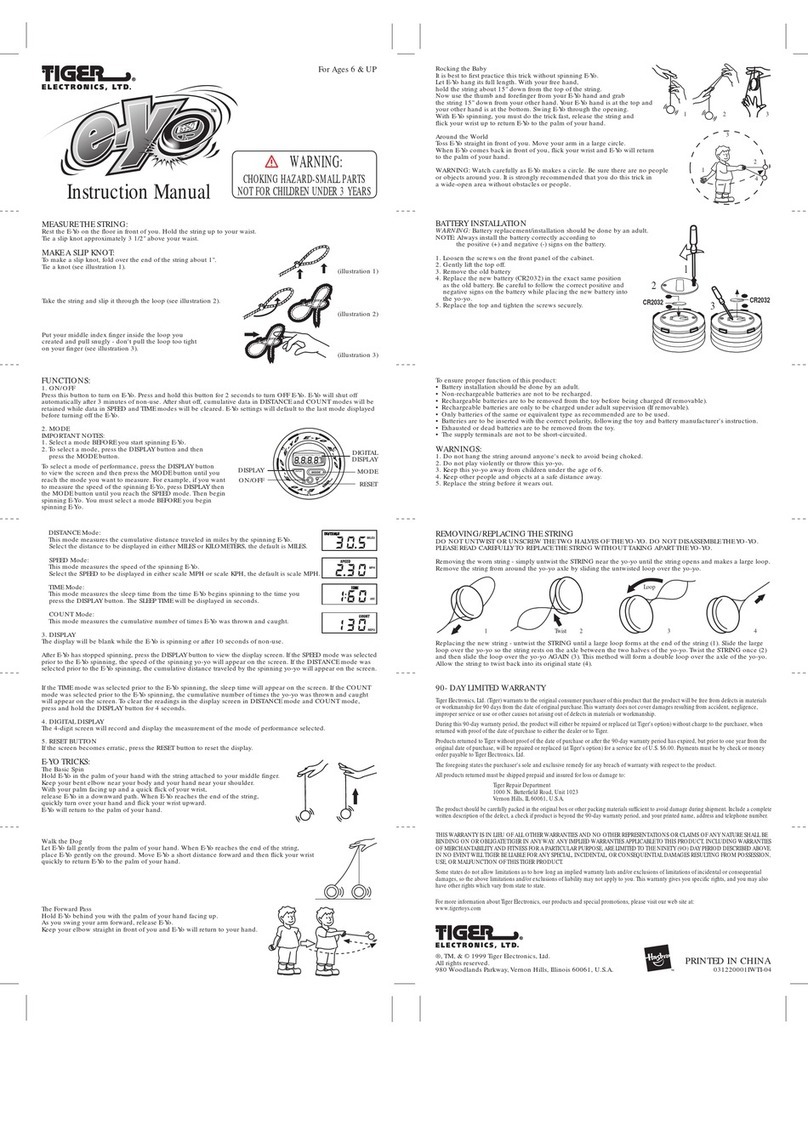 Tiger Electronics E-Yo User manual