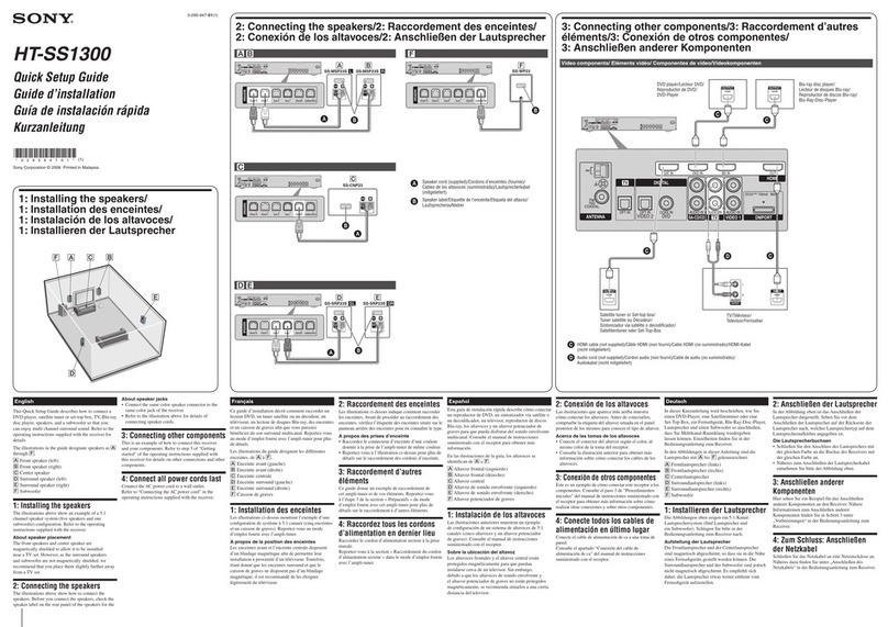 Sony HT-SS1300 User manual
