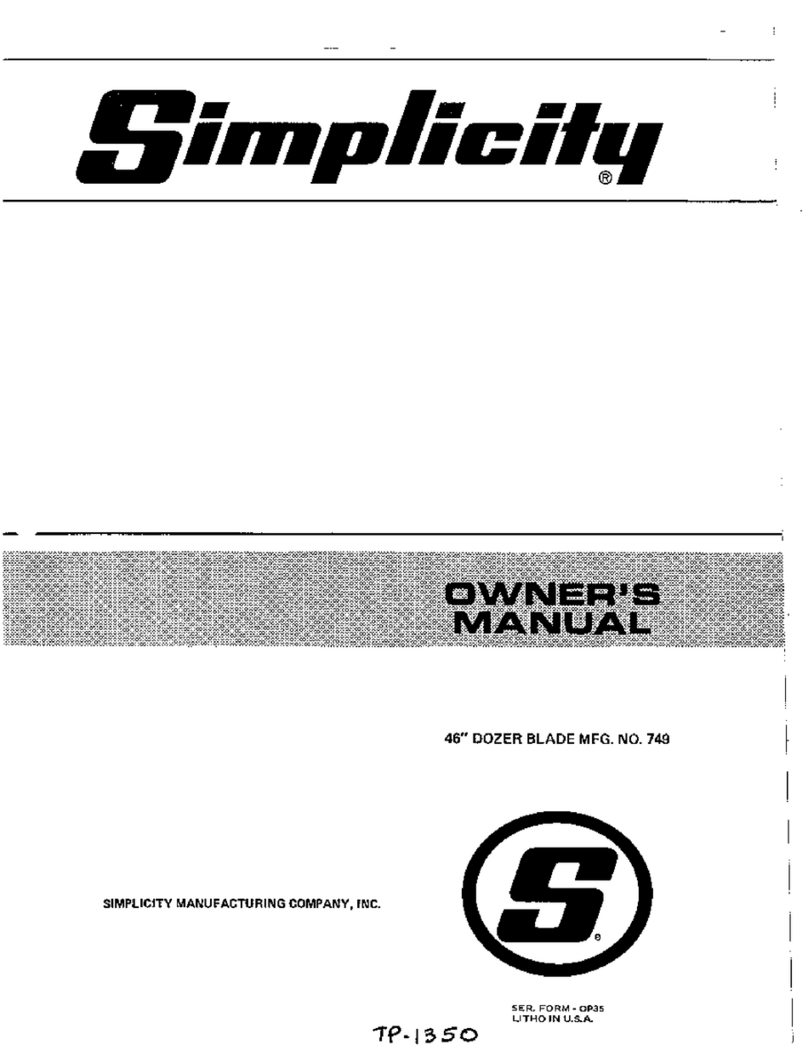 Simplicity 749 User manual