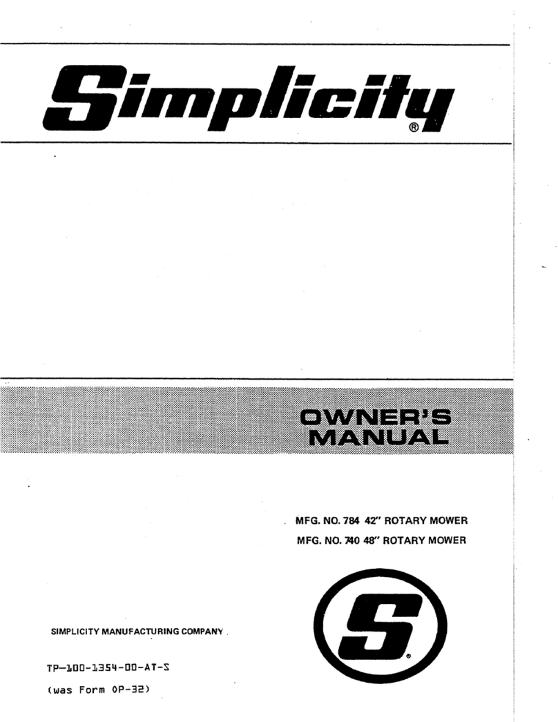 Simplicity 740 User manual