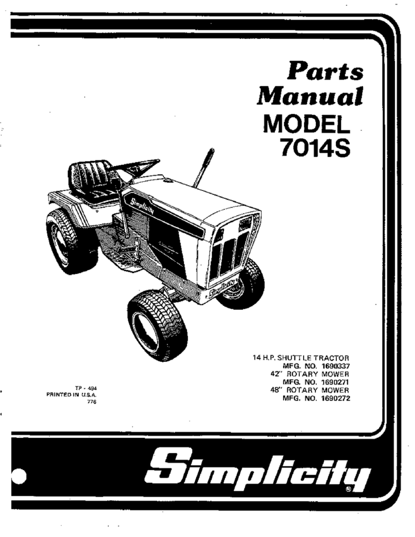 Simplicity 7014S User manual