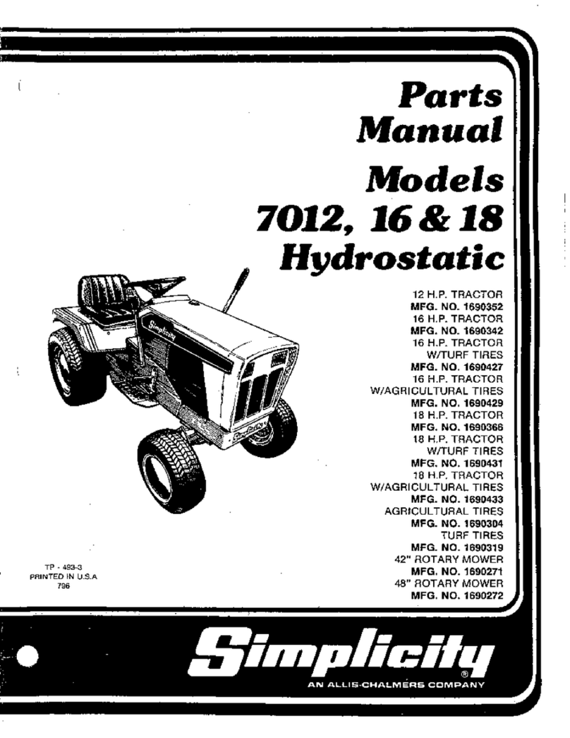Simplicity 7012 User manual