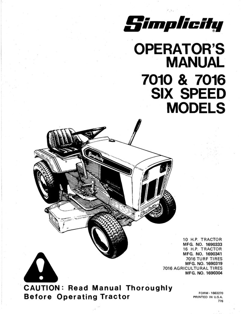 Simplicity 7010 User manual