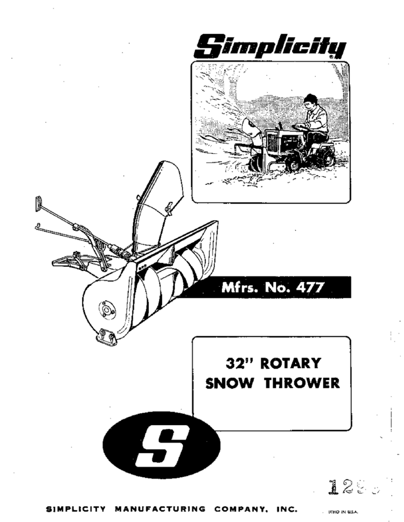Simplicity 477 User manual