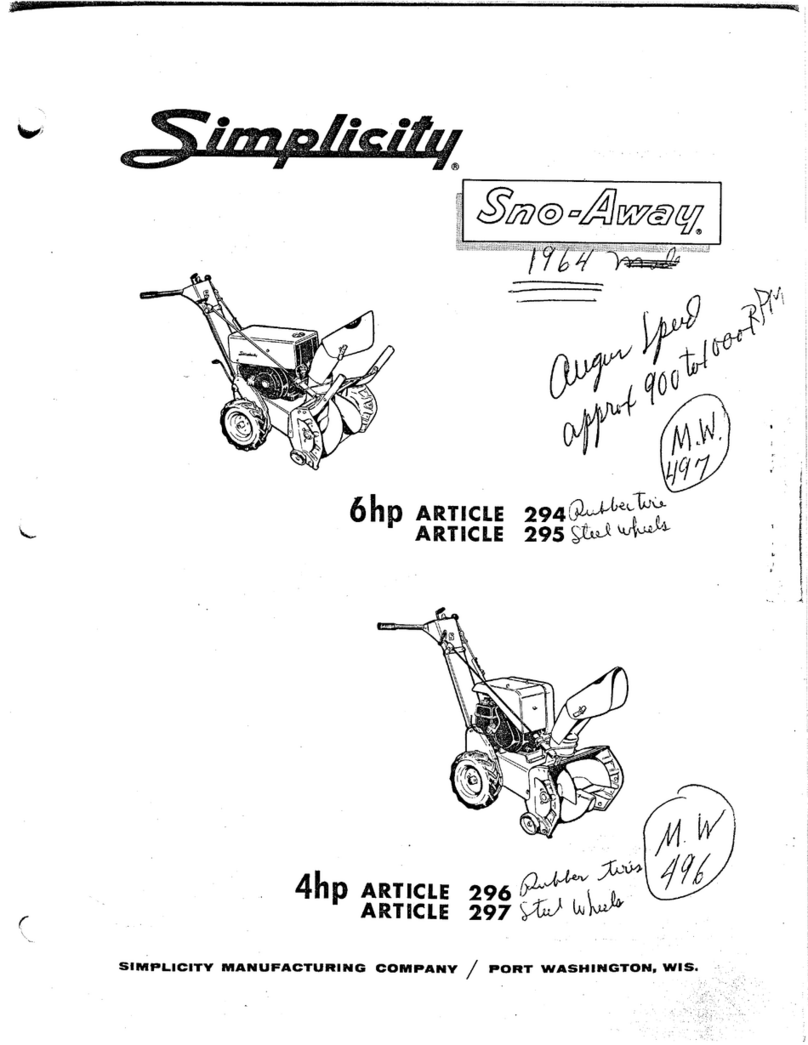 Simplicity Article 294 User manual