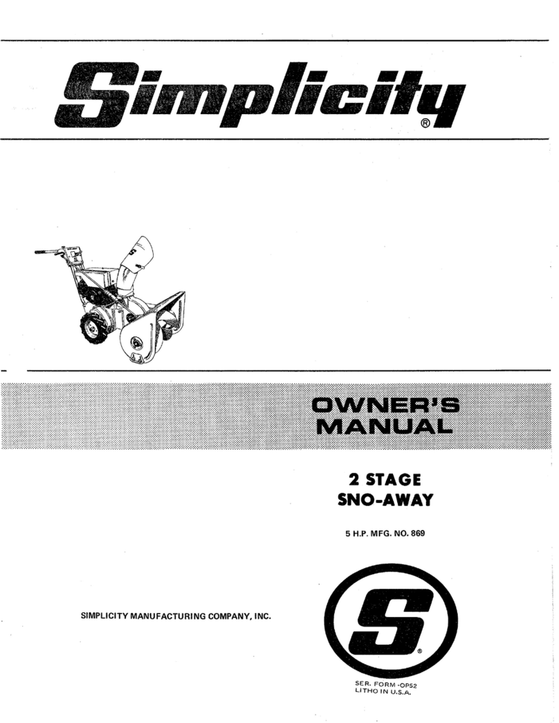 Simplicity 869 User manual