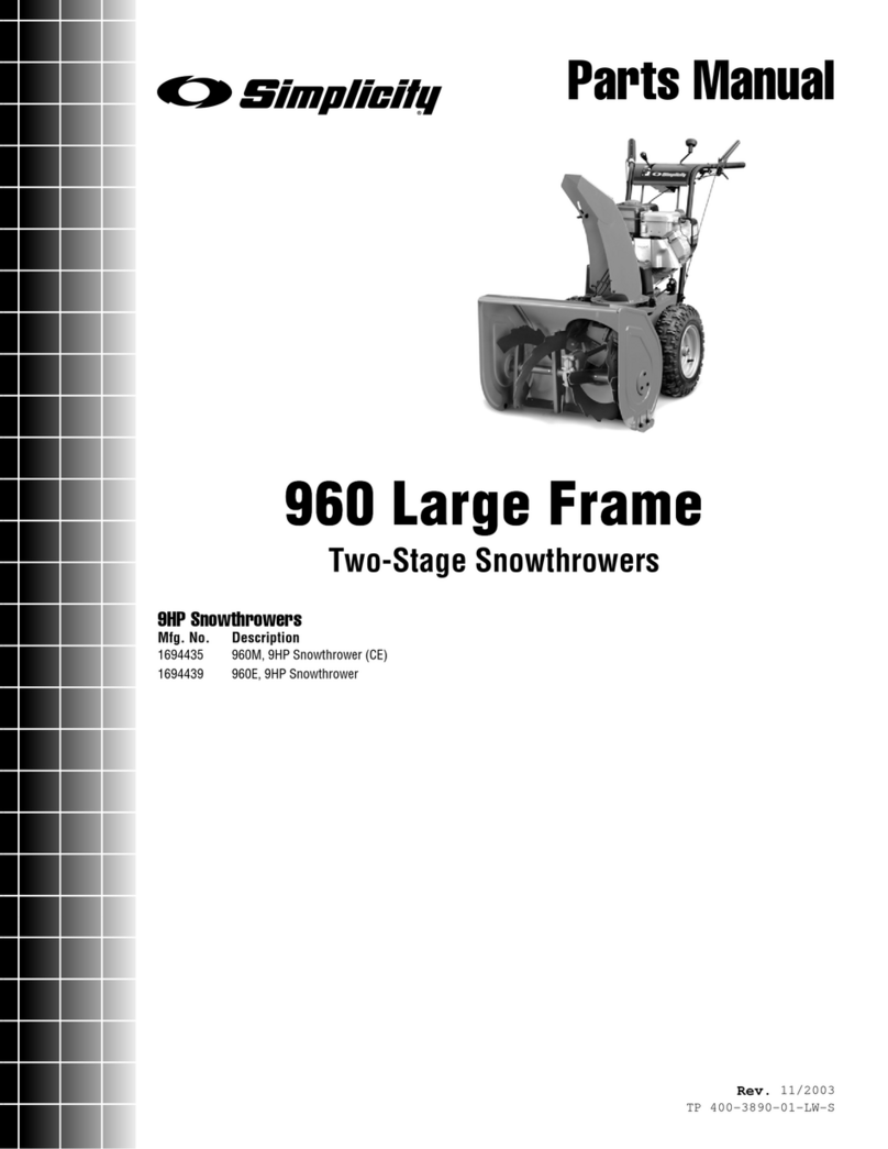 Simplicity 960 User manual