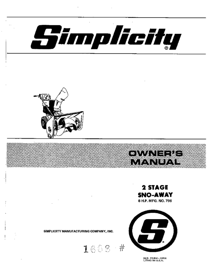 Simplicity 796 User manual
