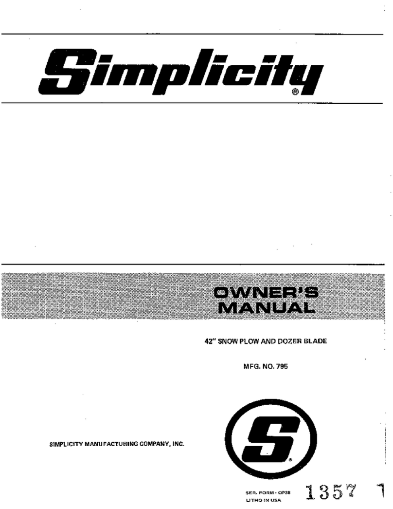 Simplicity 795 User manual