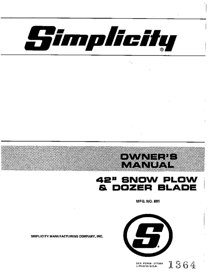 Simplicity 891 User manual