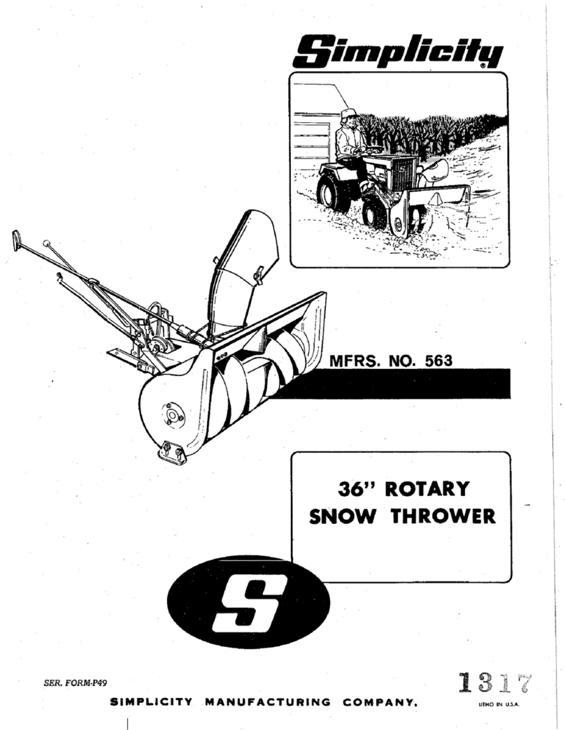Simplicity 563 User manual