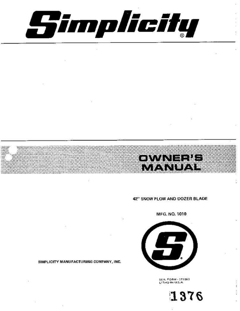 Simplicity 1010 User manual