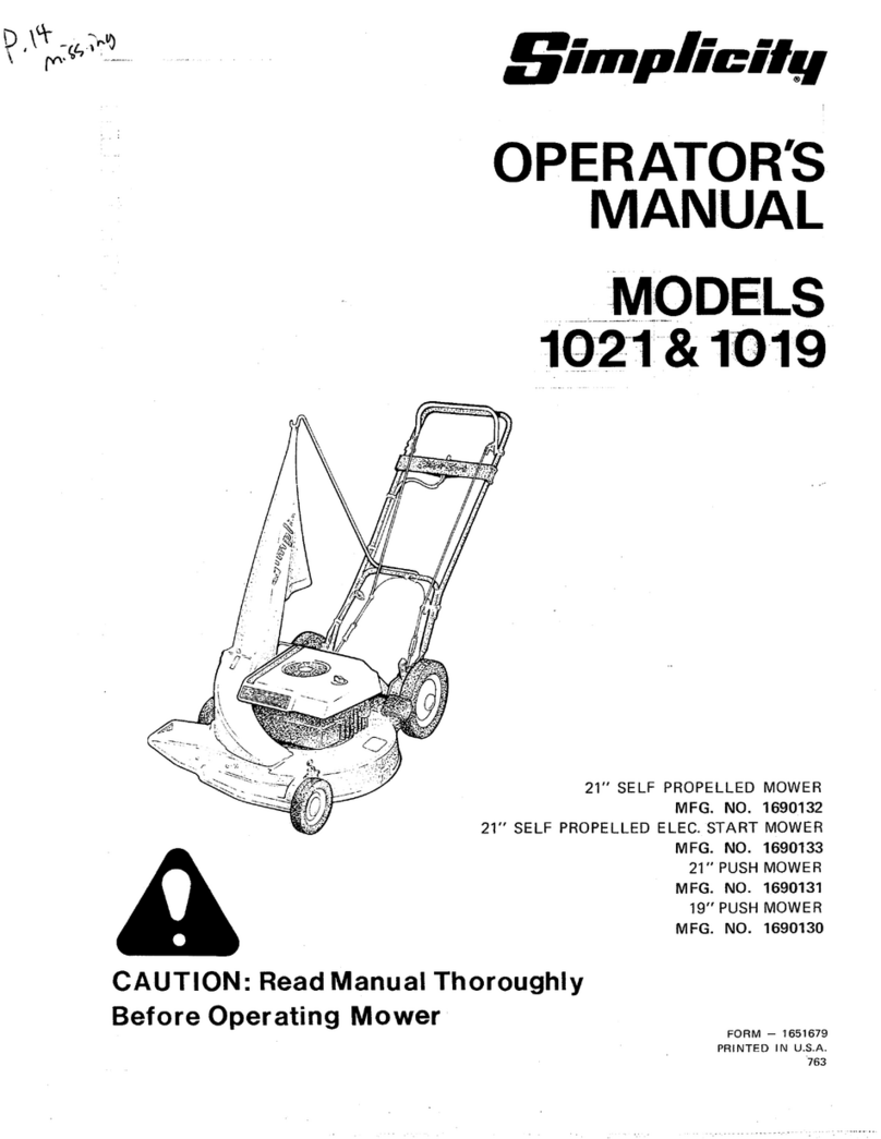 Simplicity 1019 User manual