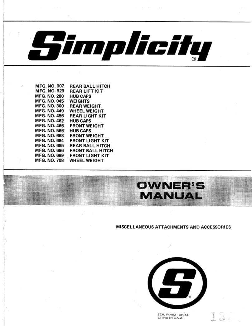 Simplicity 45 User manual