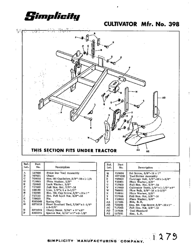 Simplicity 398 User manual