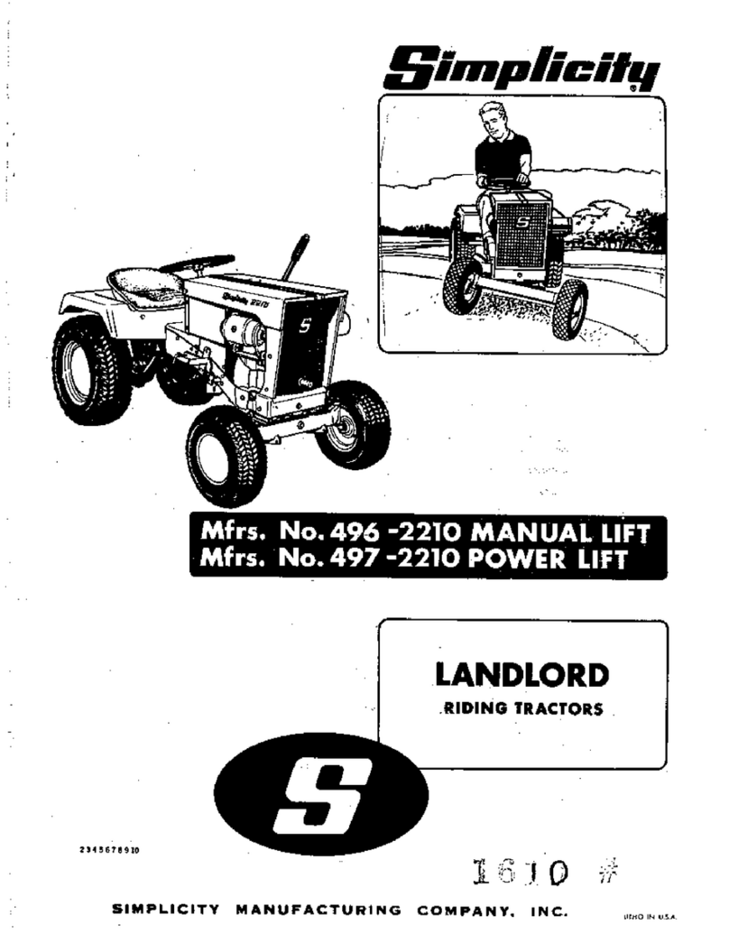 Simplicity 496 User manual
