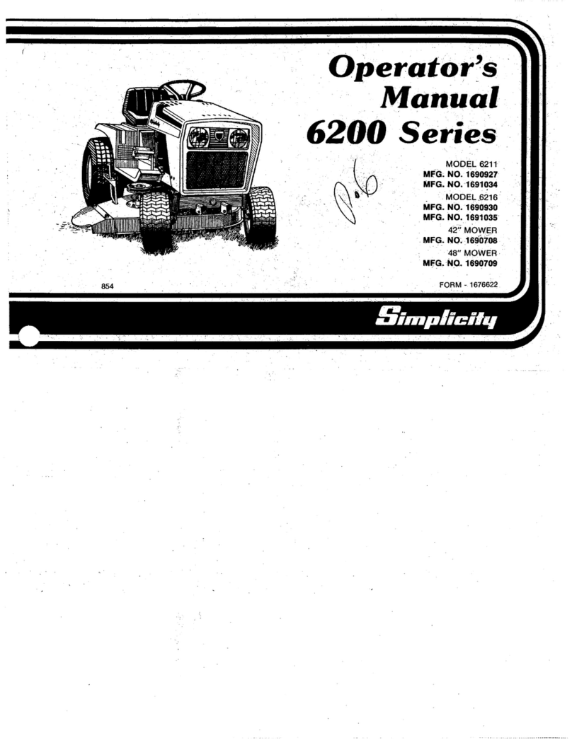 Simplicity 6216 User manual