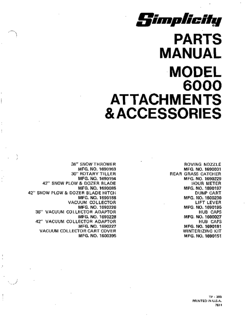 Simplicity 6000 User manual