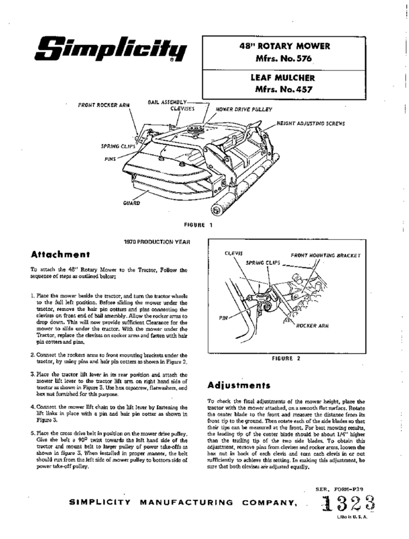 Simplicity 576 User manual