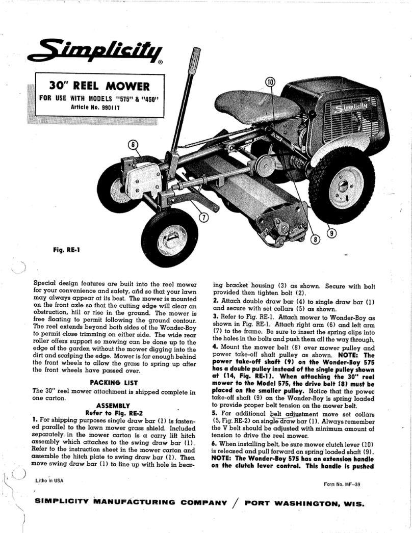 Simplicity Wonder-Boy 575 User manual