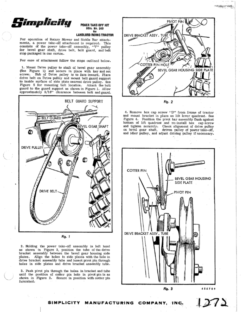 Simplicity 249 User manual