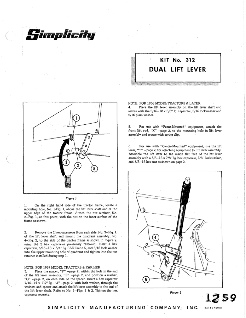 Simplicity 312 Technical reference manual