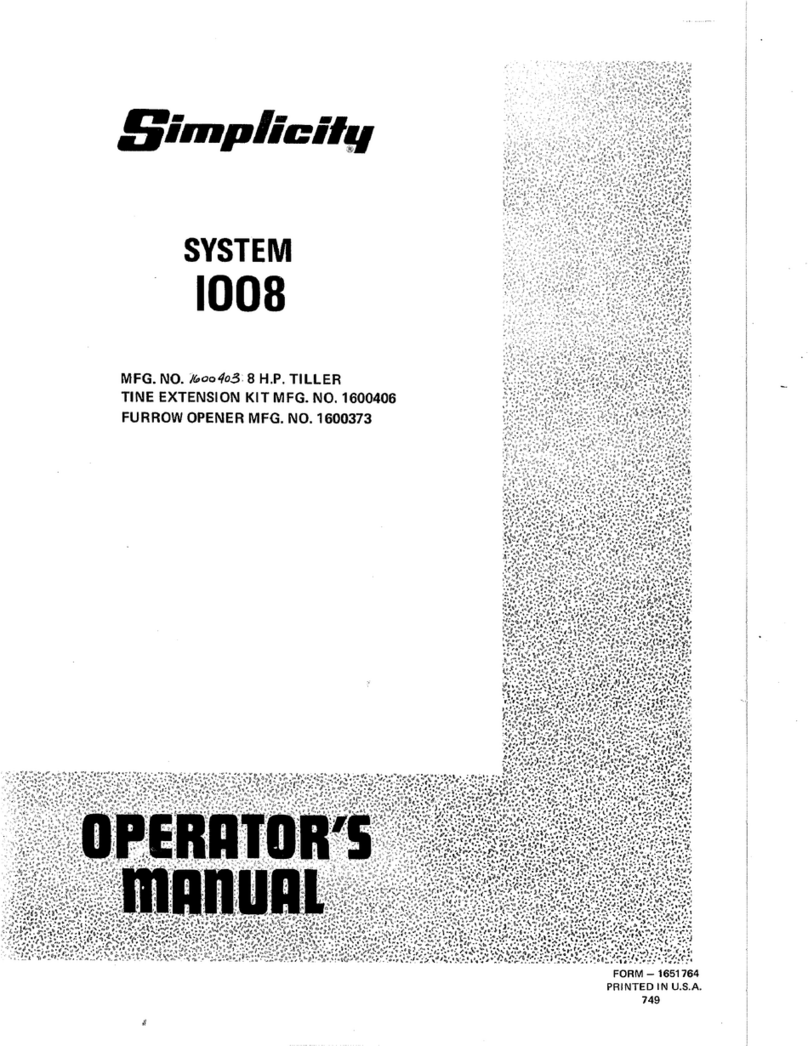 Simplicity System 1008 User manual